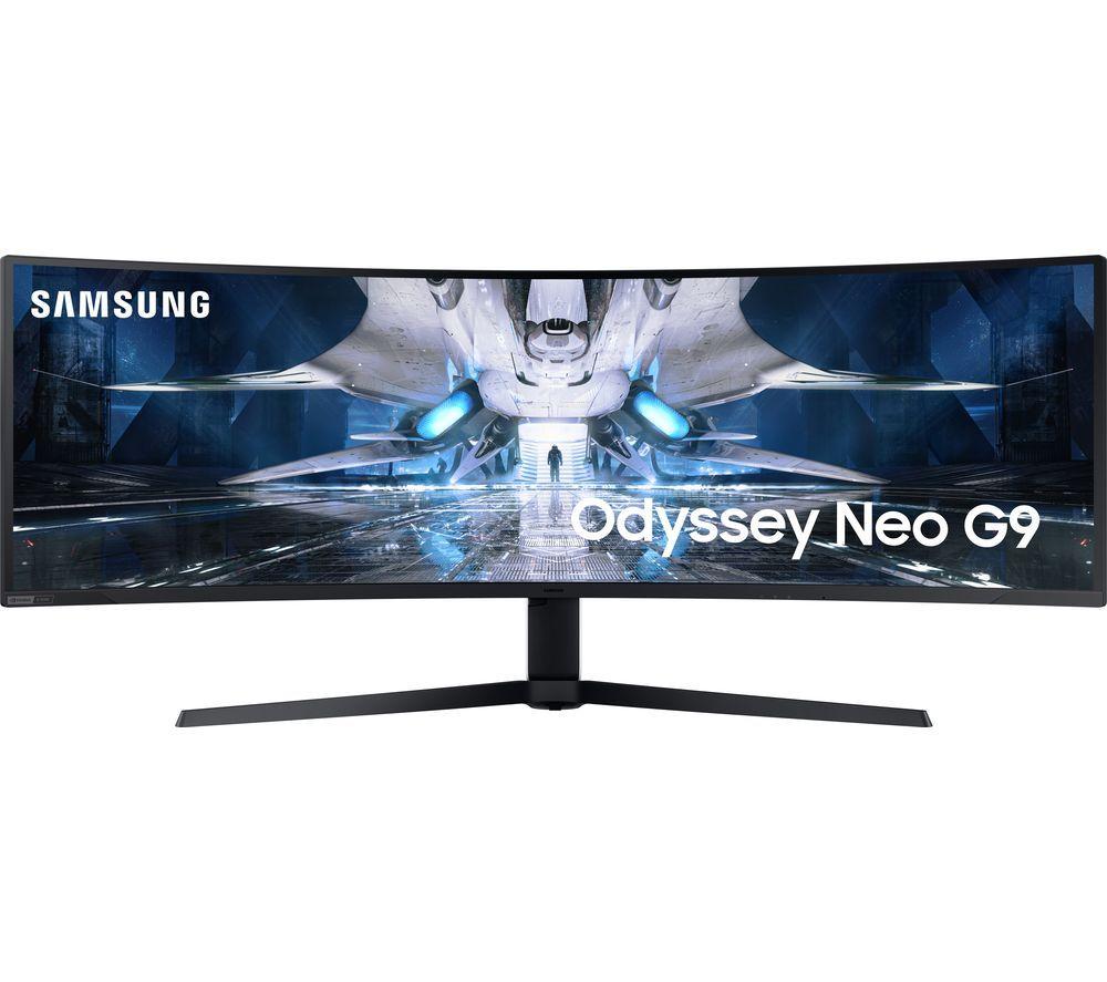 SAMSUNG Odyssey G9 Neo LS49AG950NUXXU Quad HD 49inch Curved QLED Gaming Monitor - Black & White  White Black