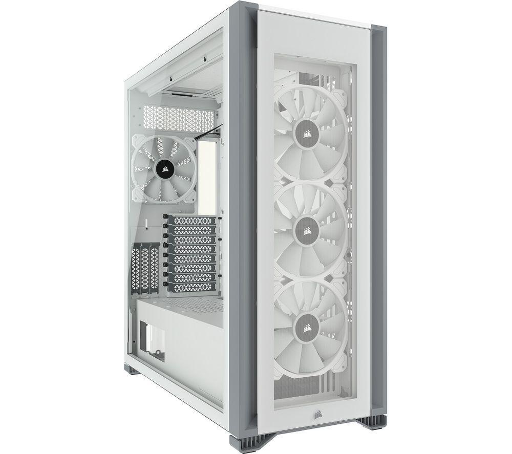 CORSAIR iCUE 7000X RGB Tempered Glass ATX Full-Tower PC Case - White