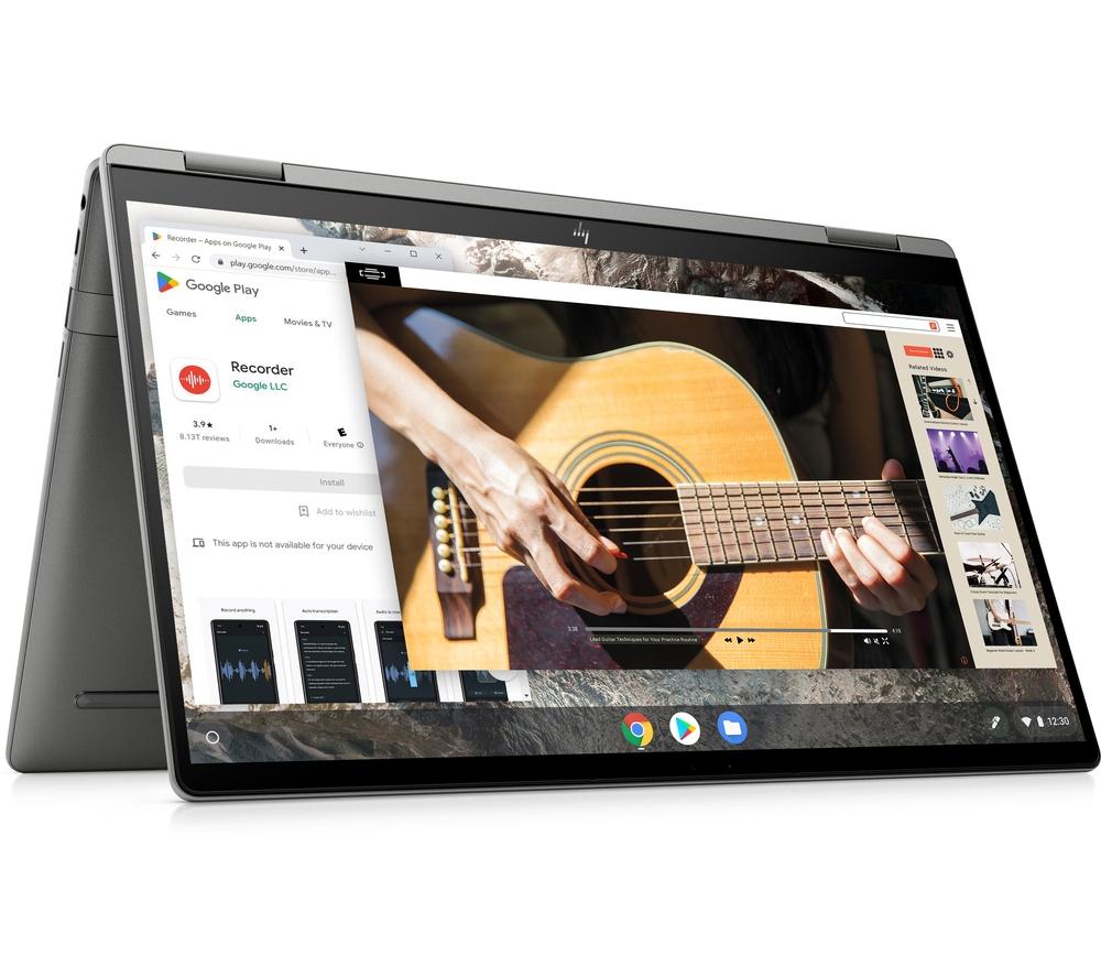 HP x360 14inch 2 in 1 Chromebook - IntelCore i3  128 GB SSD  Silver  Silver/Grey