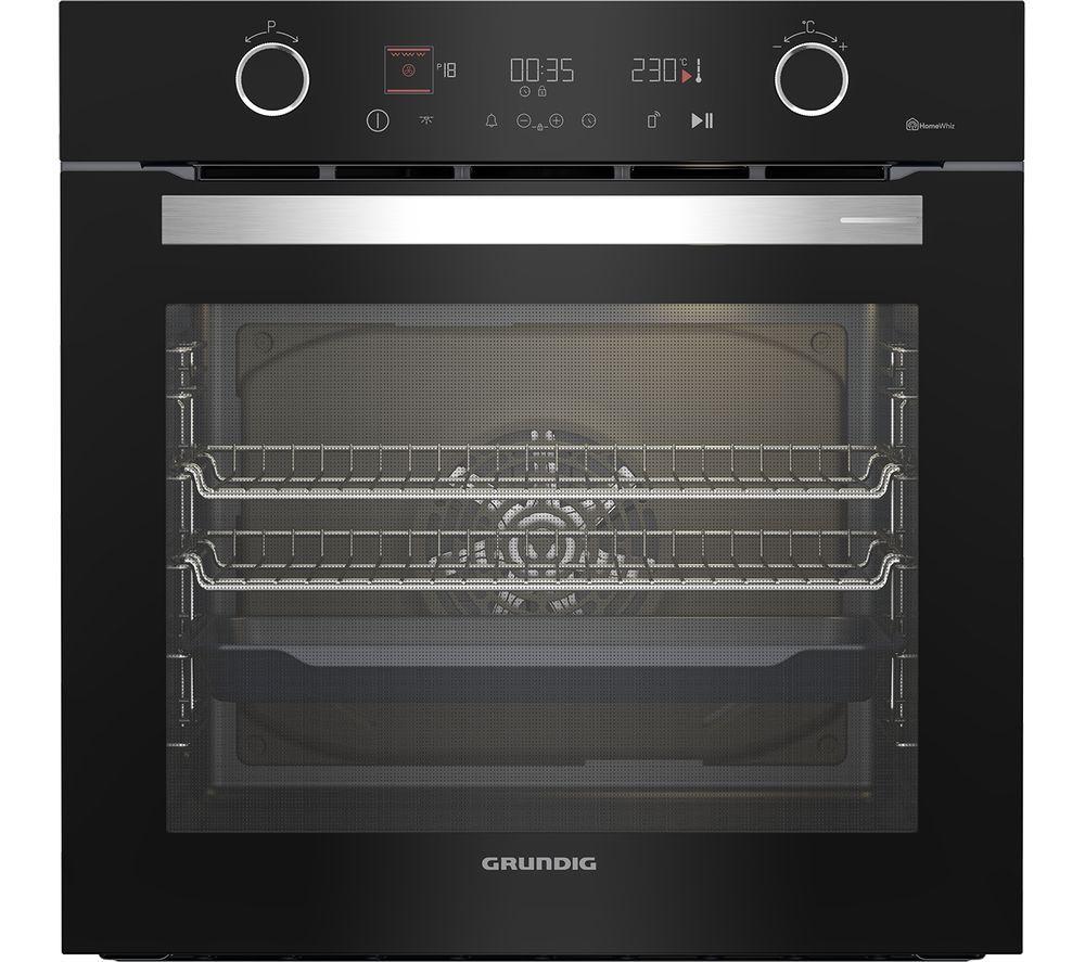 GRUNDIG GEBM12400BC Electric Smart Oven - Black & Stainless Steel  Stainless Steel