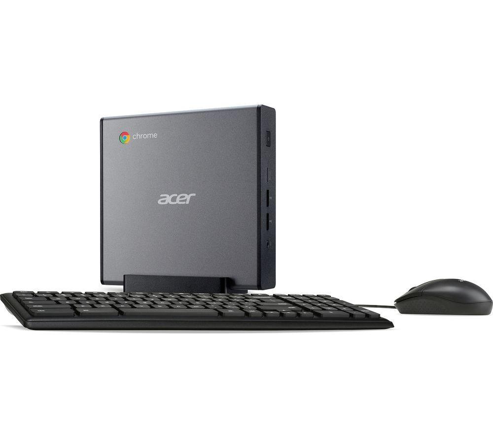 ACER Chromebox CXi4 Mini Desktop PC - IntelCeleron  32 GB eMMC  Silver  Black