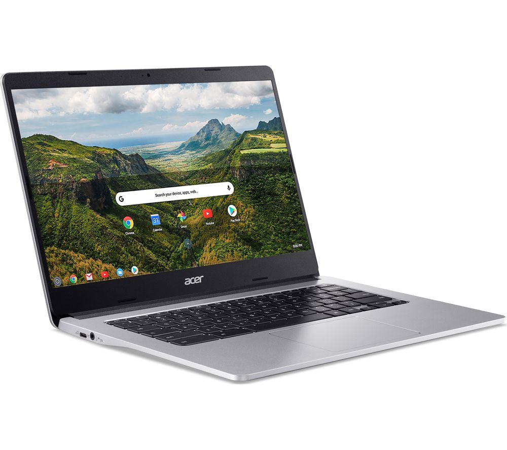ACER 314 Touch 14inch Chromebook - MediaTek MT8183C  128 GB eMMC  Silver  Silver/Grey