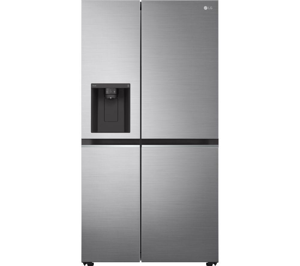 LG NatureFRESH GSLV71PZTF American-Style Smart Fridge Freezer - Shiny Steel