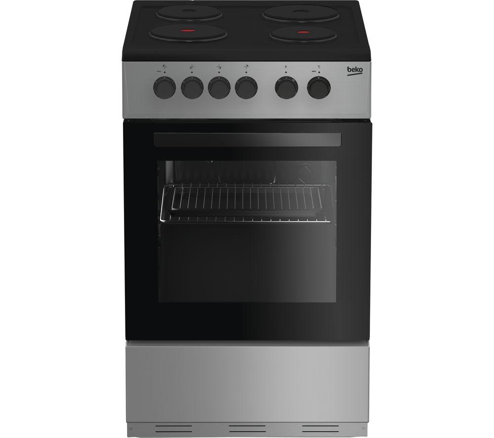 BEKO KS530S 50 cm Electric Solid Plate Cooker - Silver