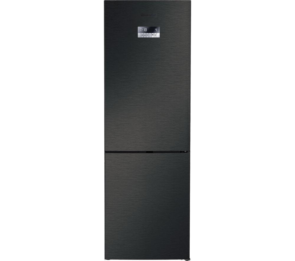 GRUNDIG VitaminZone GKN4685VPZ 60/40 Fridge Freezer - Brushed Black Steel