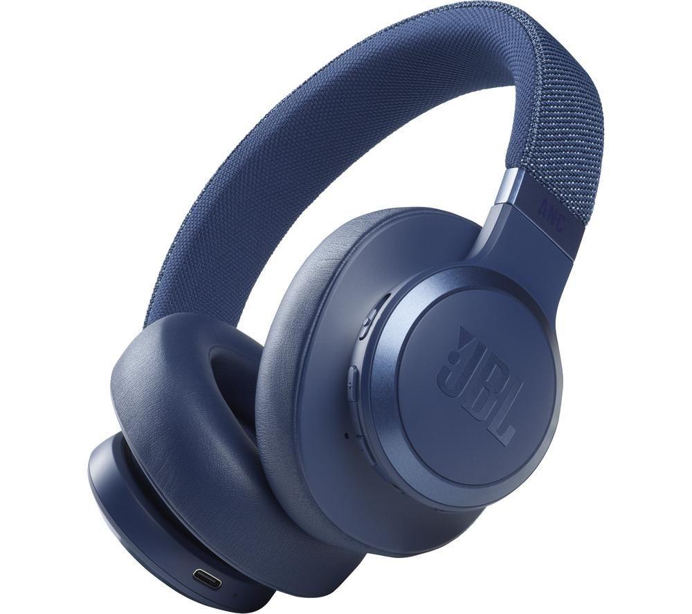 JBL Live 660NC Wireless Bluetooth Noise-Cancelling Headphones - Blue