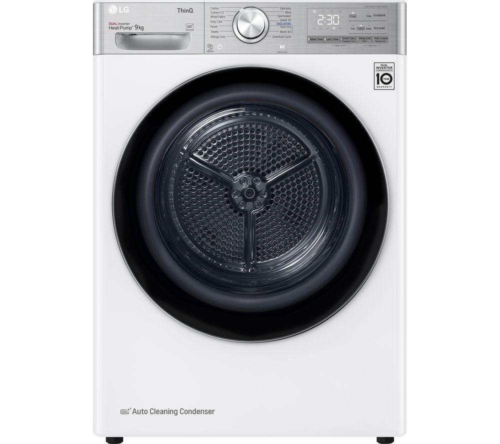 LG FDV1109W WiFi-enabled 9 kg Heat Pump Tumble Dryer - White