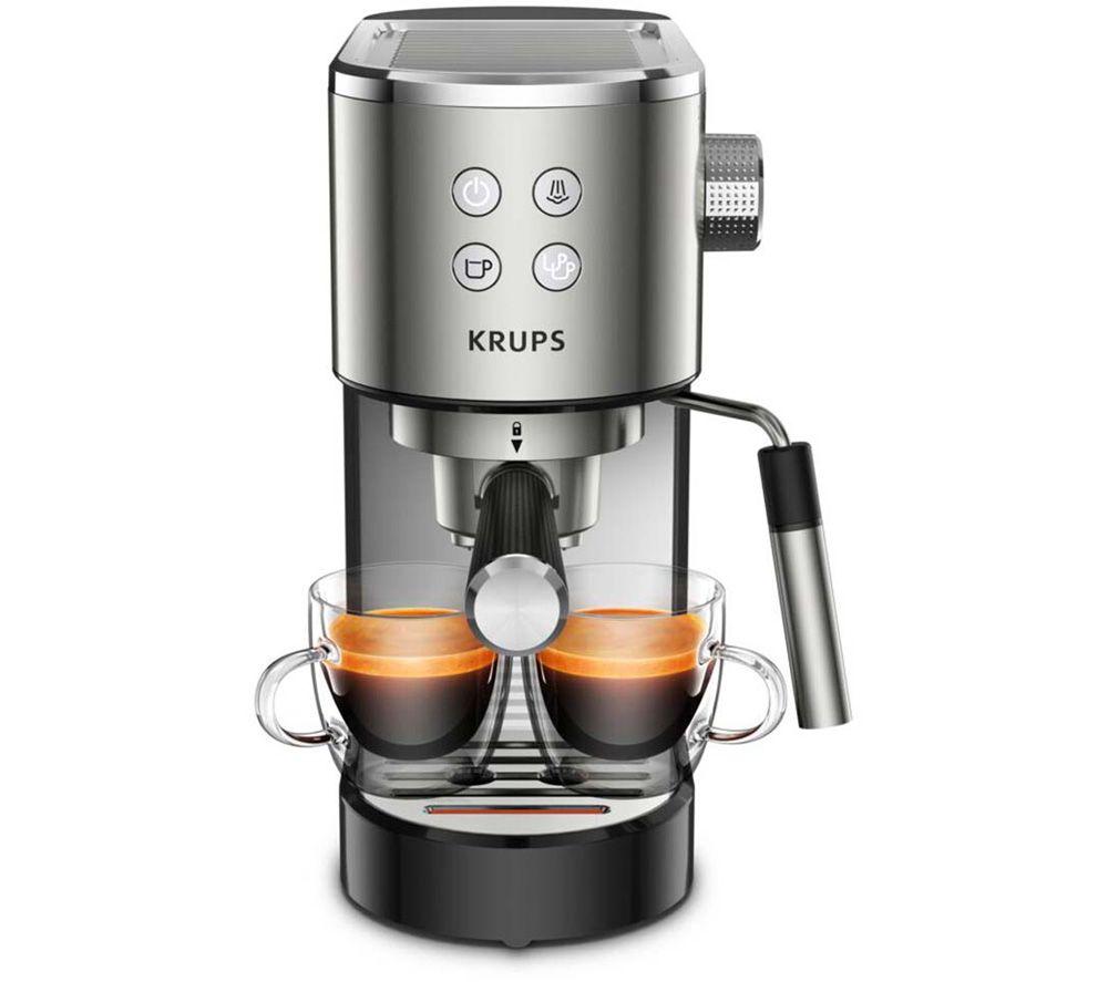 KRUPS Virtuoso XP442C40 Coffee Machine Stainless Steel & Black  Stainless Steel