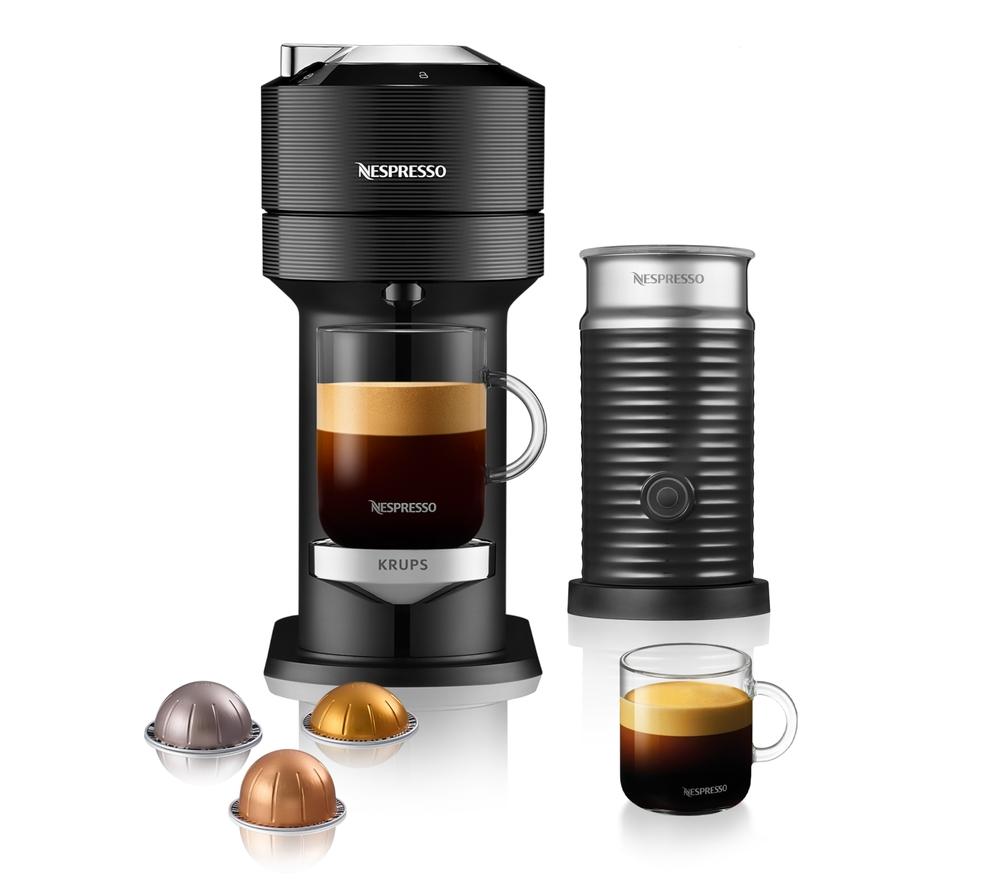 NESPRESSO by KRUPS Vertuo Next XN911840 Coffee Machine with Aeroccino - Black