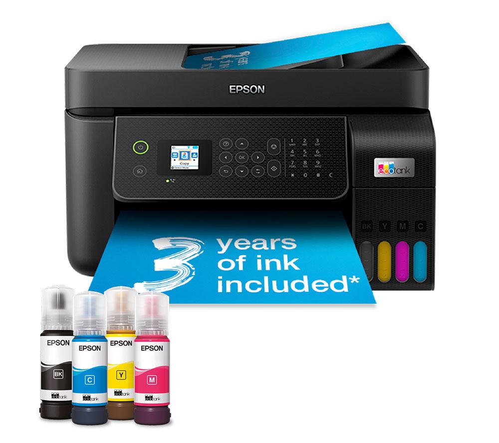 EPSON EcoTank ET-4800 All-in-One Wireless Inkjet Printer with Fax  Black