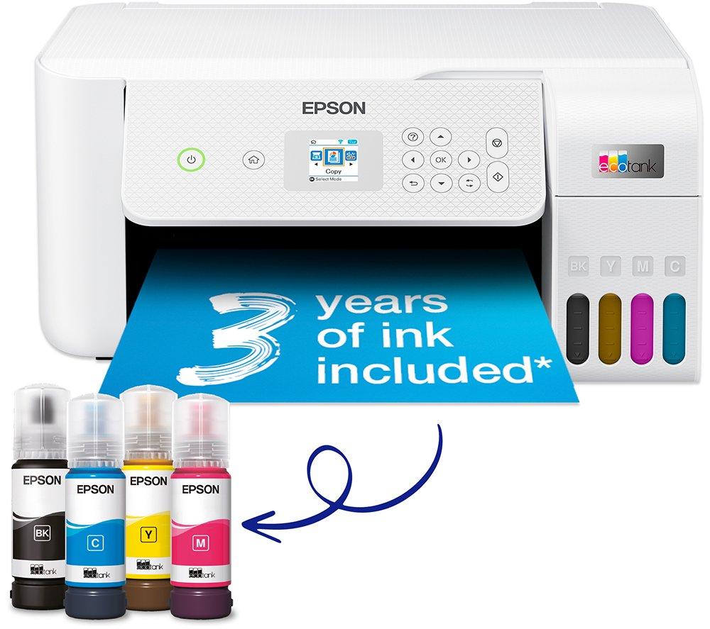 EPSON EcoTank ET-2826 All-in-One Wireless Inkjet Printer  White