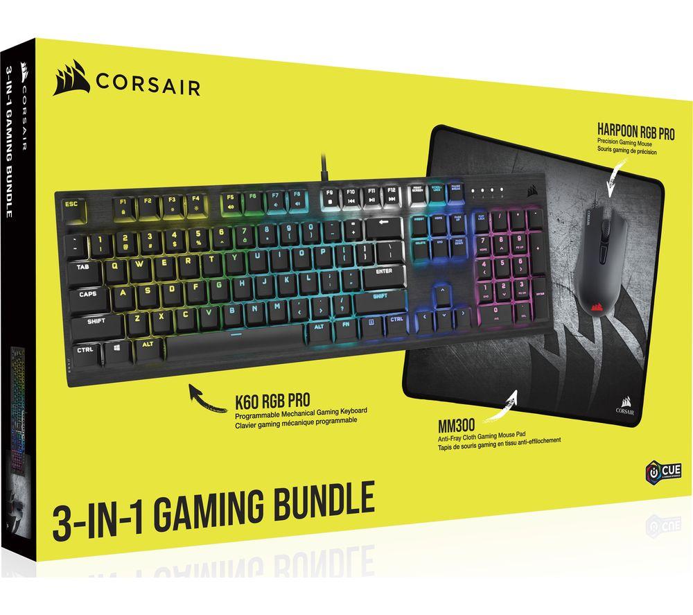 CORSAIR 3-in-1 2021 Edition Gaming Bundle  Black