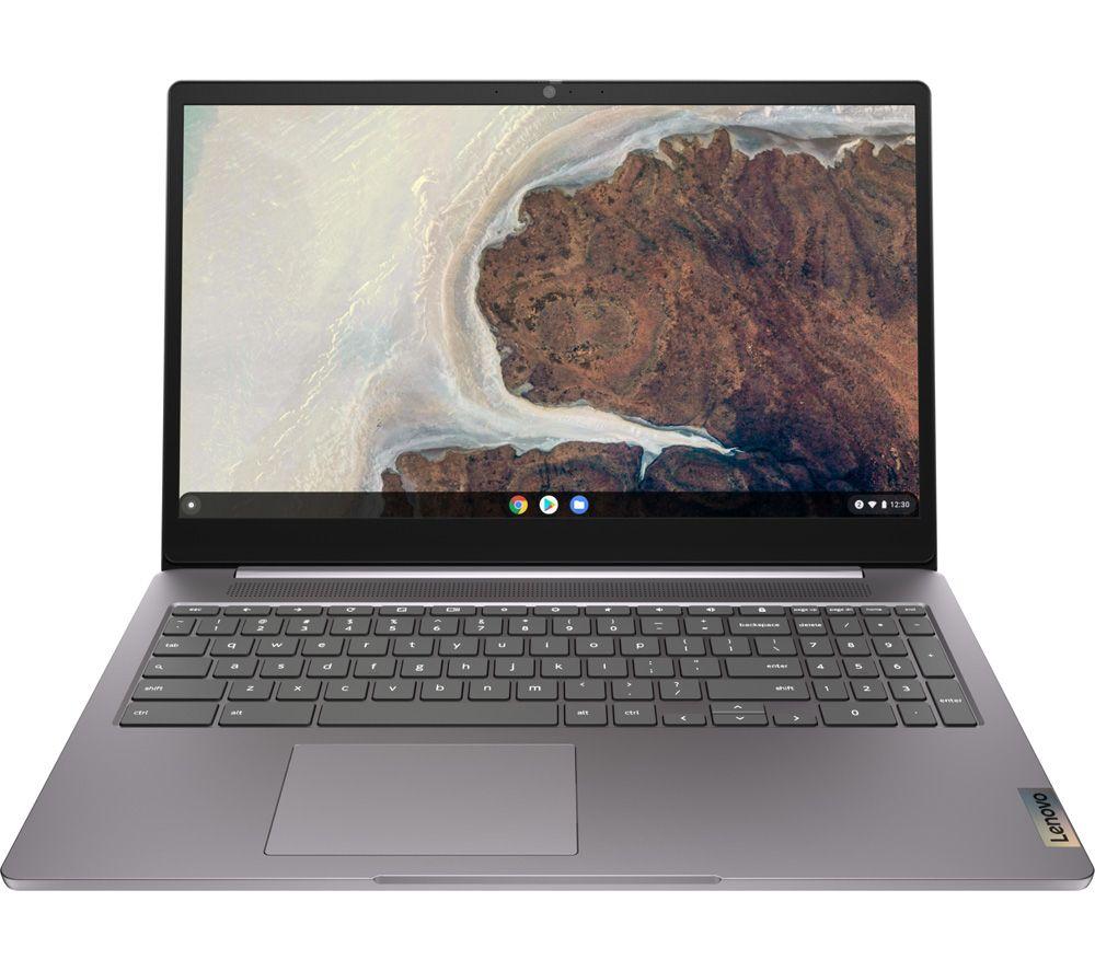 LENOVO IdeaPad 3i 15.6inch Chromebook - IntelPentium  128 GB eMMC  Grey  Silver/Grey