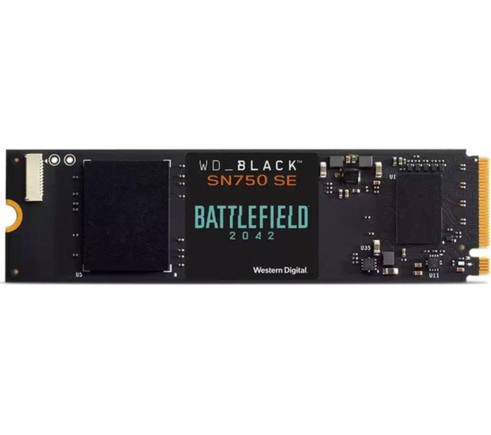 WD BLACK SN750 SE Battlefield 2042 Edition PCIe M.2 Internal SSD - 1 TB  Black
