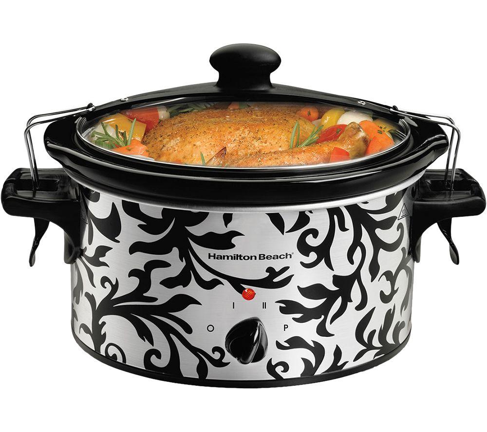 HAMILTON BEACH 33246A-SAU Slow Cooker - White & Black