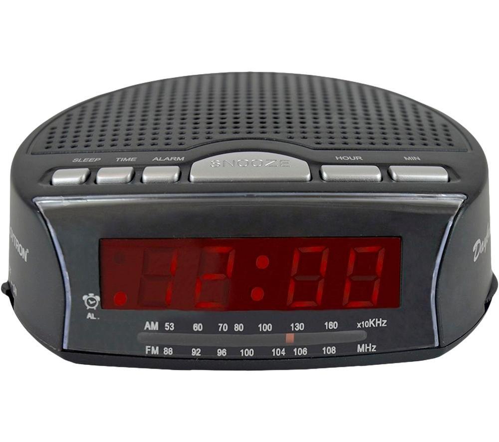 LLOYTRON Daybreak J2006BK Portable FM/AM Clock Radio - Black