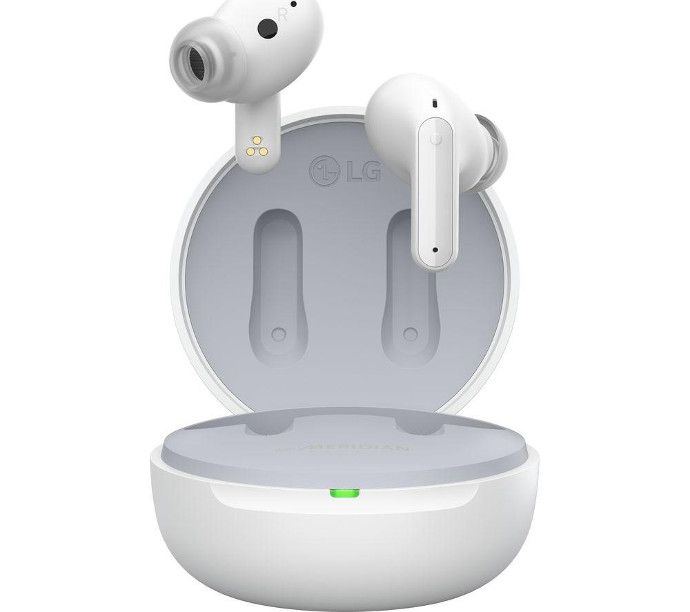 LG TONE Free UFP5 Wireless Bluetooth Noise-Cancelling Earbuds - White