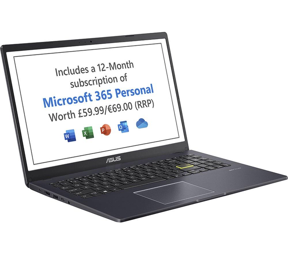 ASUS E510MA 15.6inch Laptop - IntelCeleron  64 GB eMMC  Black  Black