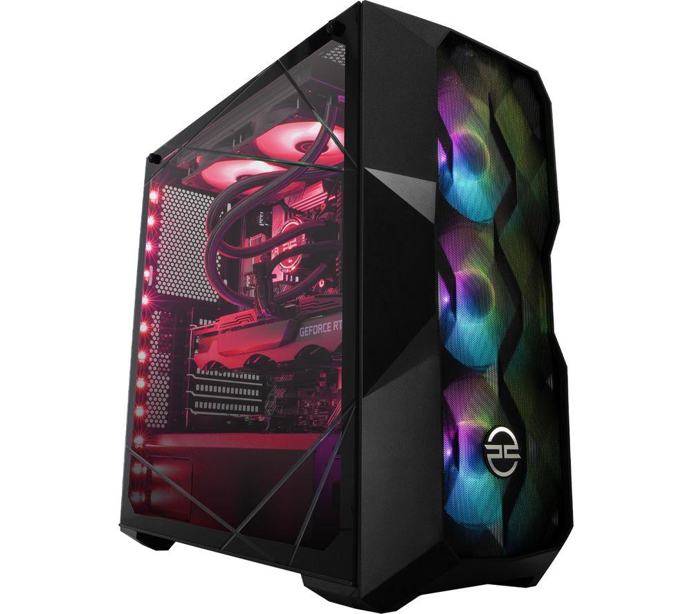 PCSPECIALIST Tornado R7Xi Gaming PC - AMD Ryzen 7  RTX 3080 Ti  2 TB HDD & 1 TB SSD  Black
