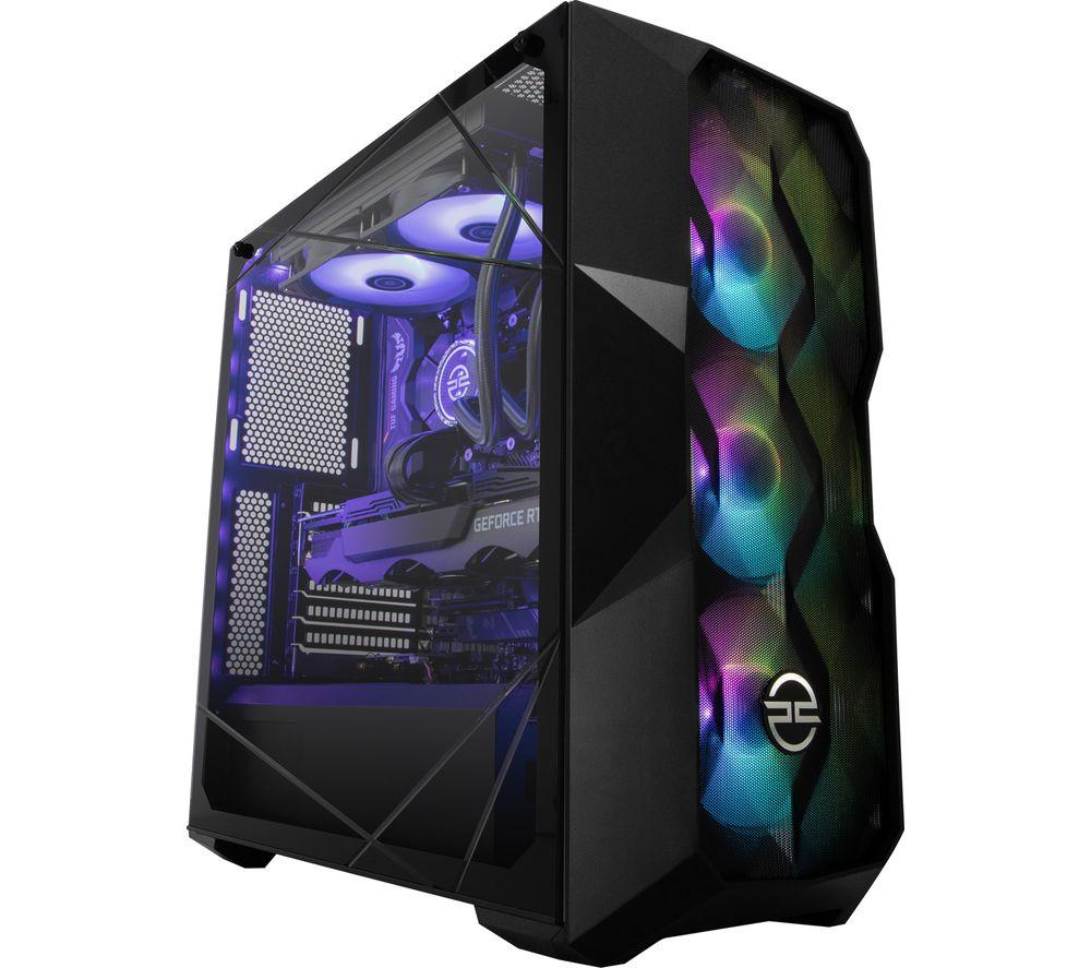 PCSPECIALIST Tornado R9i Gaming PC - AMD Ryzen 9  RTX 3080 Ti  2 TB HDD & 1 TB SSD  Black