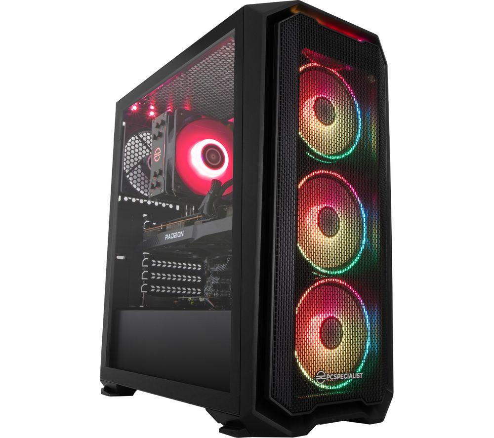 PCSPECIALIST Tornado A5X Gaming PC - AMD Ryzen 5  RX 6600 XT  2 TB HDD & 512 GB SSD  Black