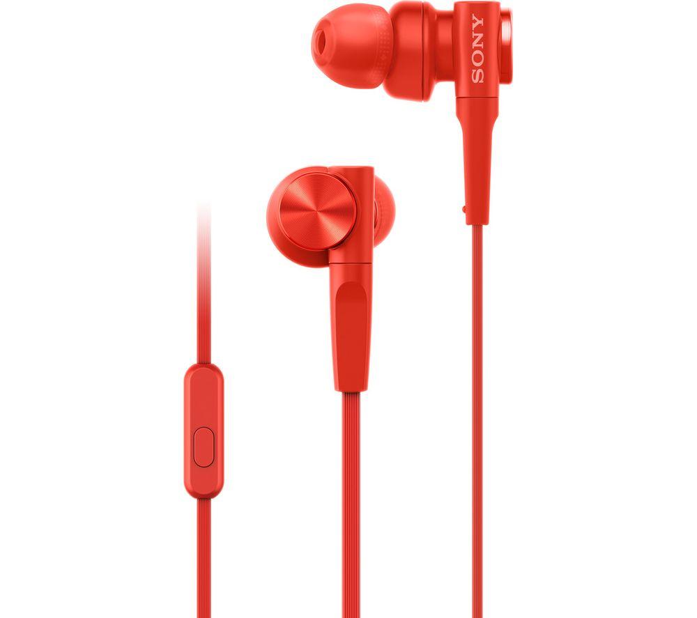 SONY Extra Bass MDR-XB55AP Earphones - Red