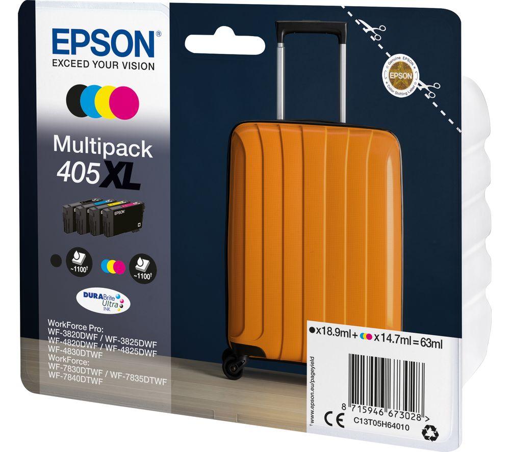 EPSON Suitcase 405 XL Cyan  Magenta  Yellow & Black Ink Cartridges - Multipack