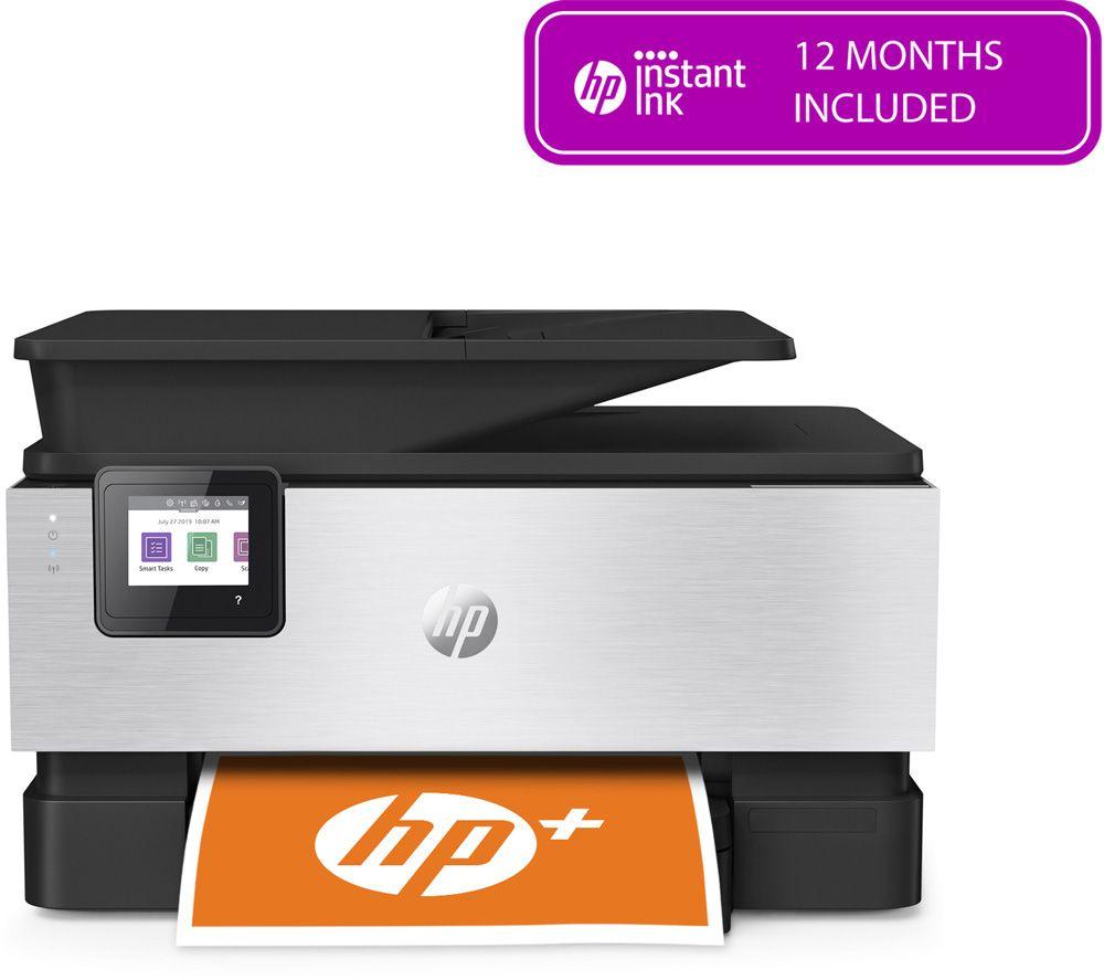 HP OfficeJet Pro 9019e All-in-One Wireless Inkjet Printer with Fax & HP Plus  Silver/Grey