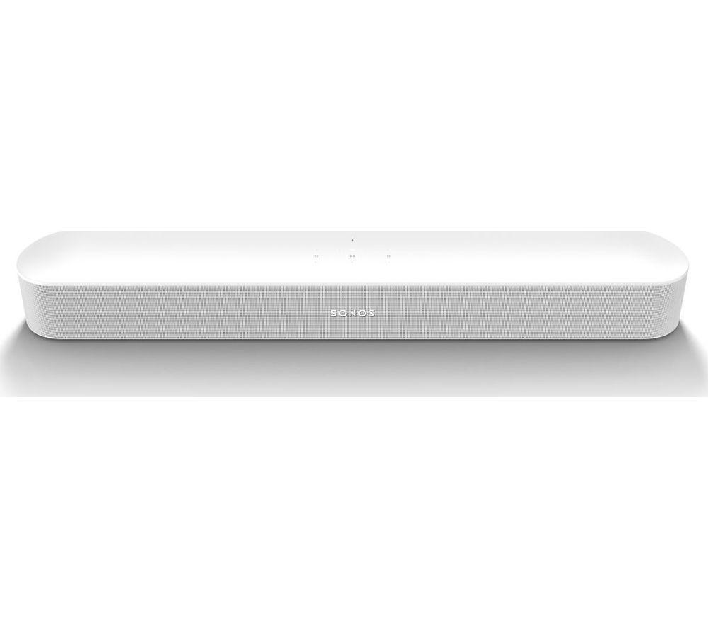 SONOS Beam (Gen 2) Compact Sound Bar with Dolby Atmos  Alexa & Google Assistant - White