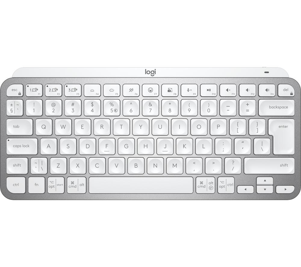 LOGITECH MX Keys Mini Wireless Keyboard - Pale Grey  Silver/Grey