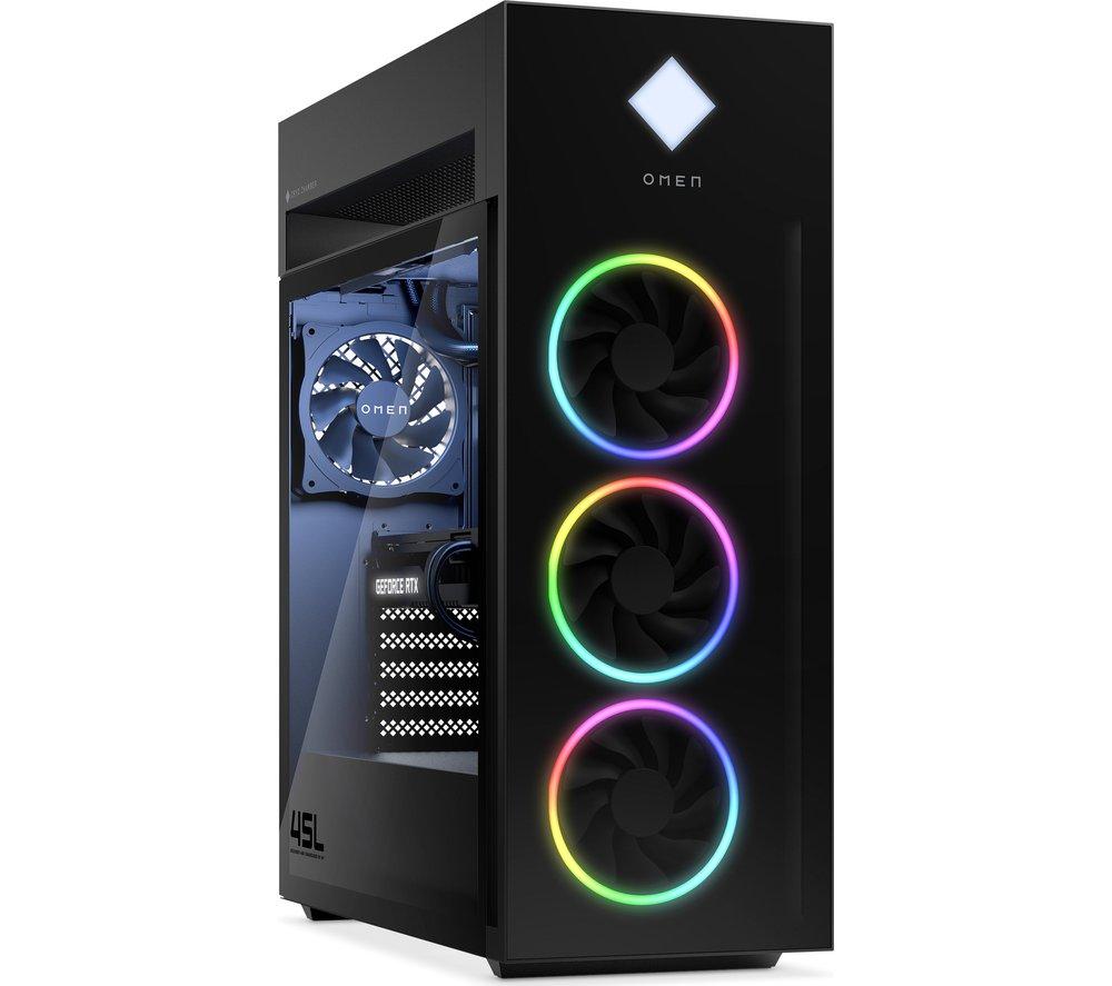 HP OMEN 45L Gaming PC - AMD Ryzen 7  RTX 3070 Ti  1 TB SSD  Black