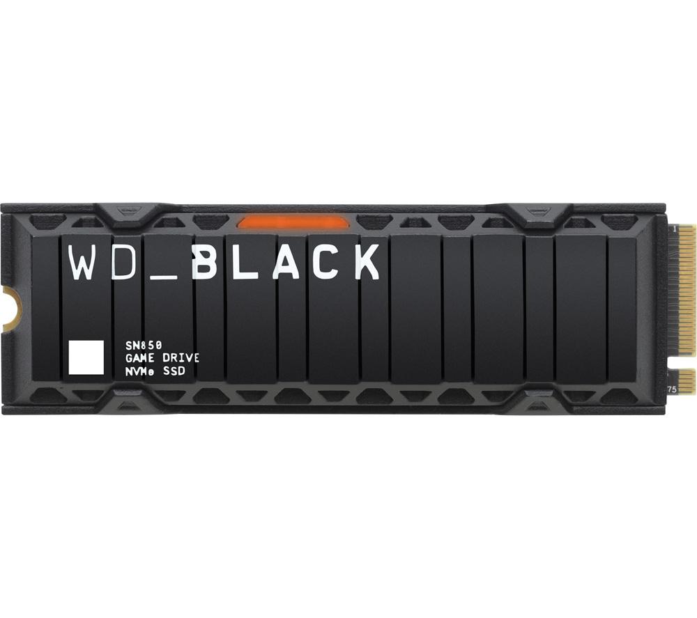 WD BLACK SN850 PCIe M.2 Internal SSD with Heatsink - 1 TB  Black