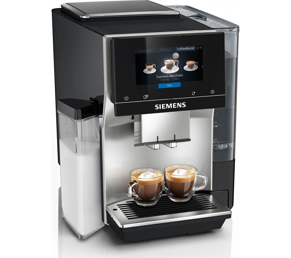 SIEMENS Home Connect TQ703GB7 Smart Bean to Cup Coffee Machine Inox & Silver