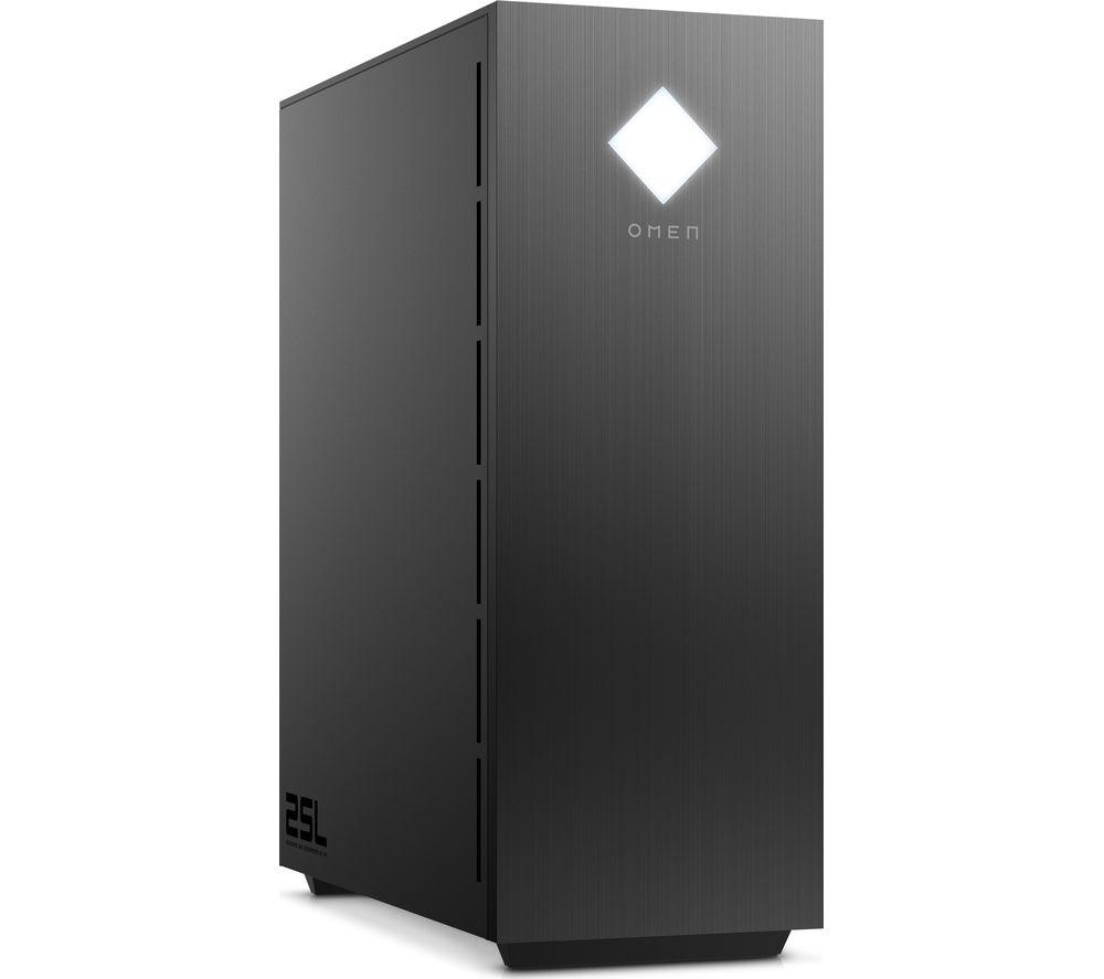 HP OMEN 25L Gaming PC - AMD Ryzen 5  RX 6600 XT  1 TB HDD & 256 GB SSD  Black