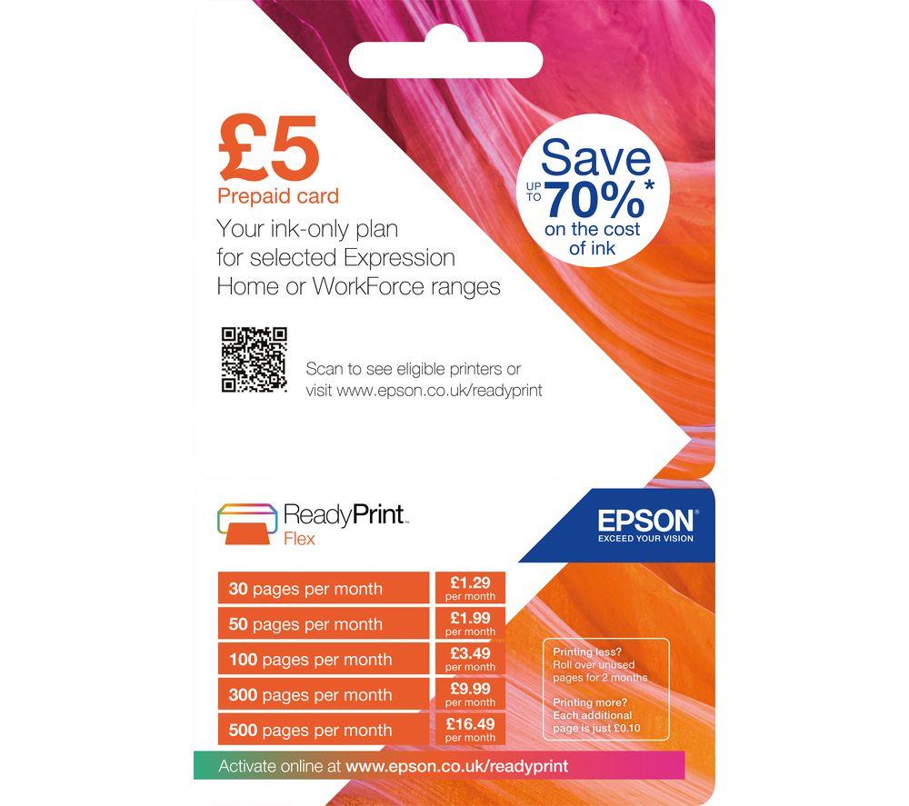 EPSON ReadyPrint Flex Prepaid Card - £5