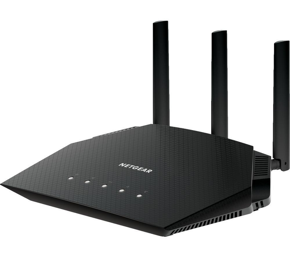 NETGEAR RAX10 4-Stream WiFi Cable & Fibre Router - AX 1800  Dual-band  Black