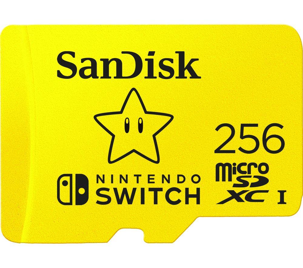 SANDISK Class 10 microSDXC Memory Card for Nintendo Switch - 256 GB  Yellow