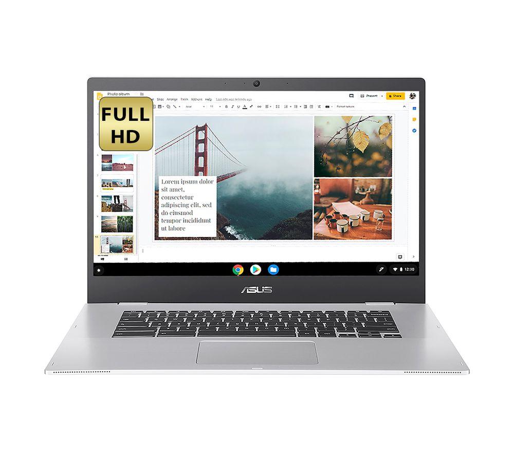 ASUS CX15 15.6inch Chromebook - IntelCeleron  64 GB eMMC  Silver  Silver/Grey
