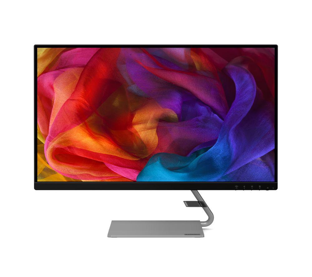 LENOVO Q27q-1L Quad HD 27inch IPS LCD Monitor - Black & Grey