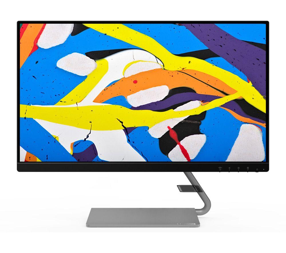 LENOVO Q24i-1L Full HD 23.8inch IPS LCD Monitor - Black & Grey