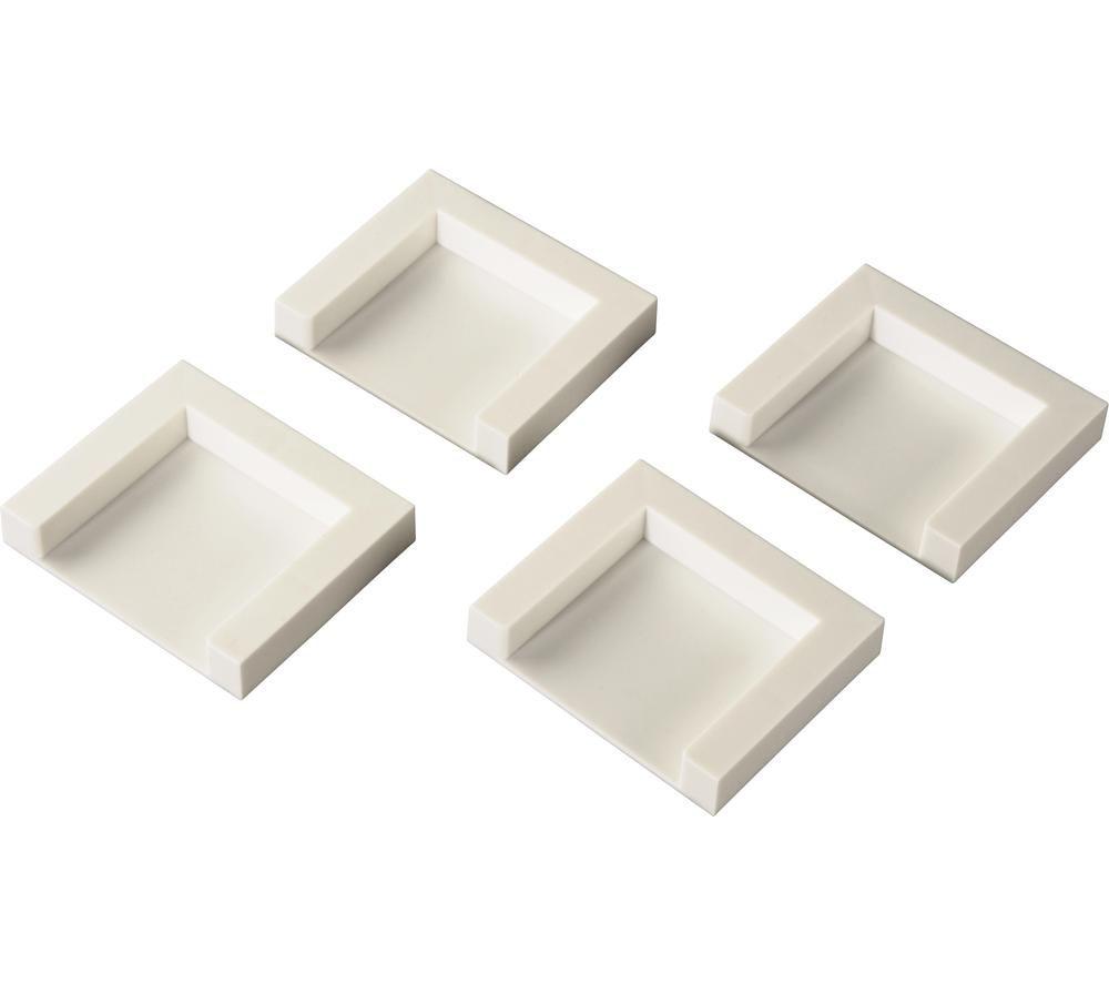 XAVAX 00111310 Dryer Fixing Plates - White  Pack of 4
