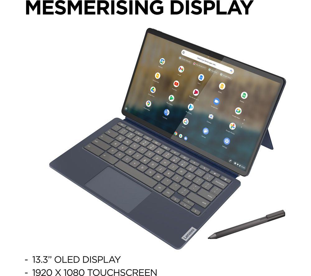 LENOVO IdeaPad Duet 5 13.3inch 2 in 1 Chromebook - Qualcomm Snapdragon  256 GB eMMC  Blue  Blue