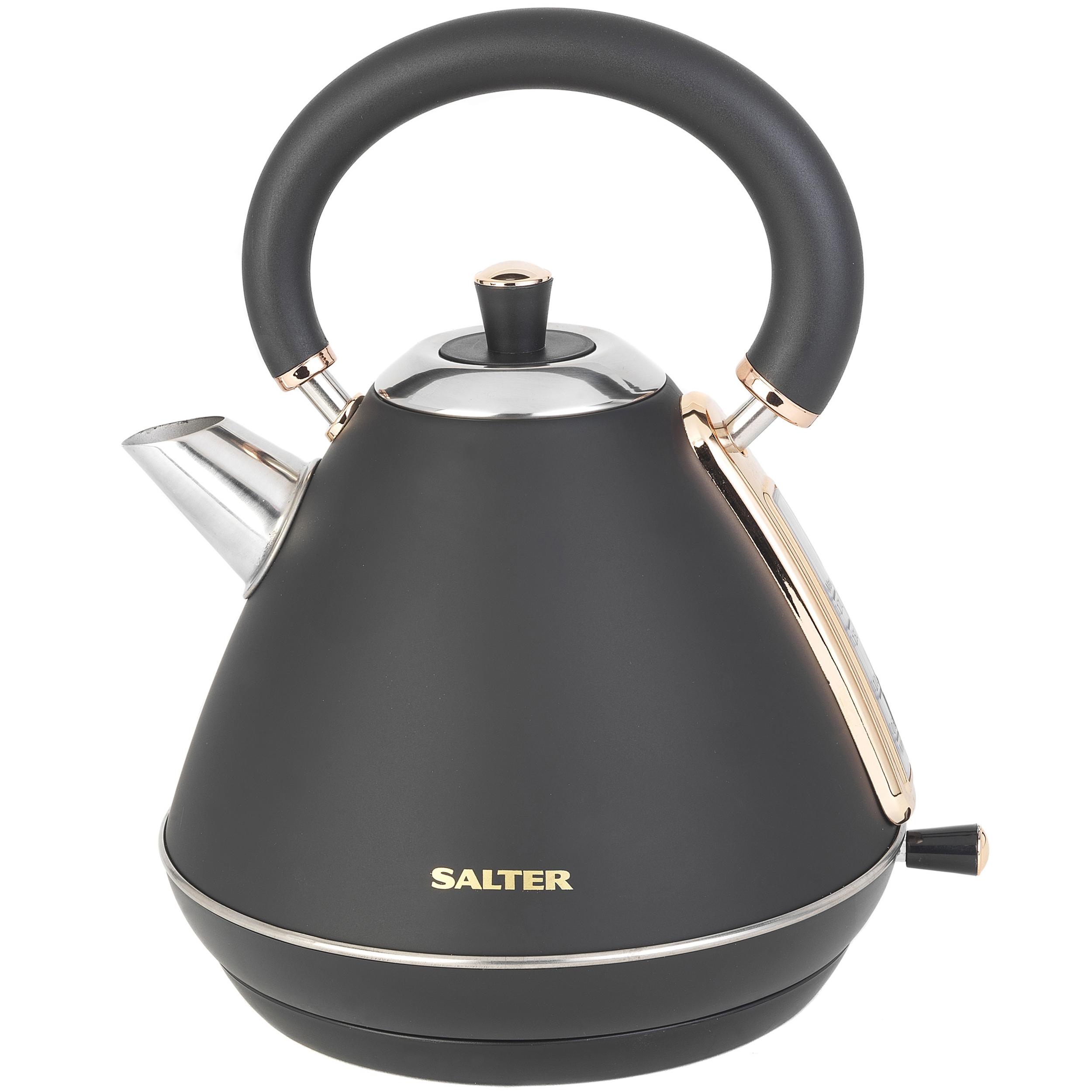 SALTER Pyramid EK2649RG Traditional Kettle - Black & Rose Gold
