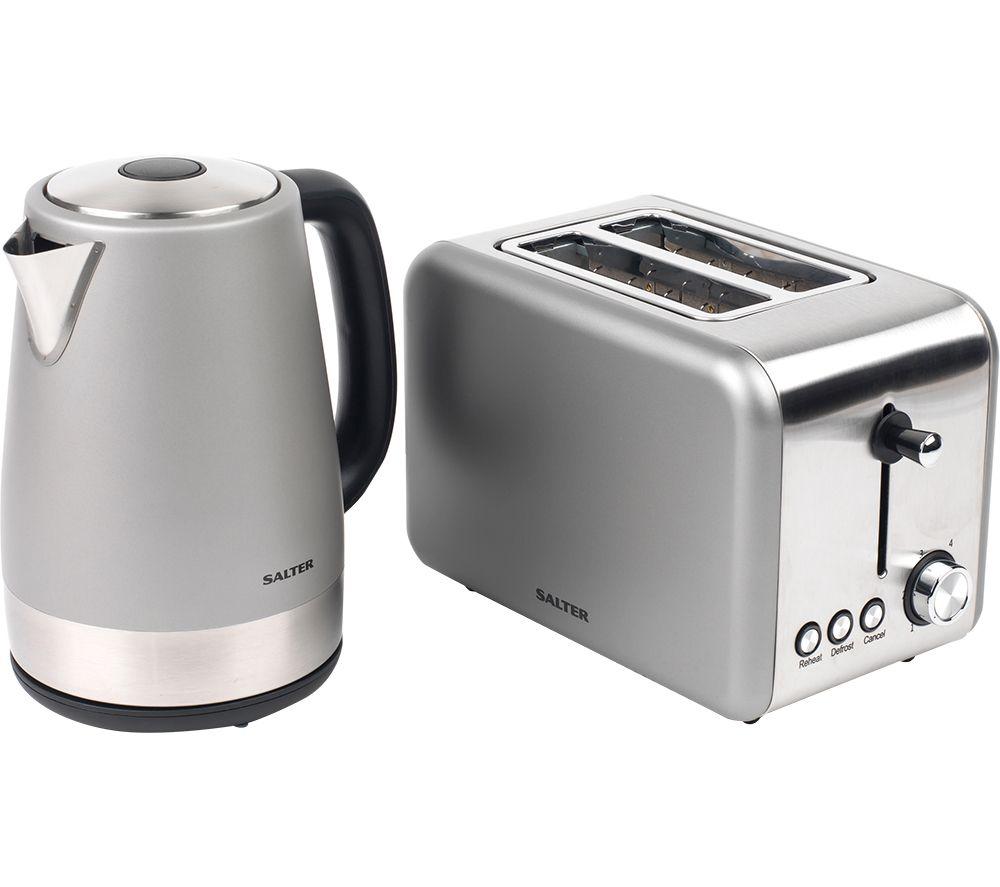 SALTER Polaris COMBO-3648 2-Slice Toaster & Jug Kettle Bundle - Titanium