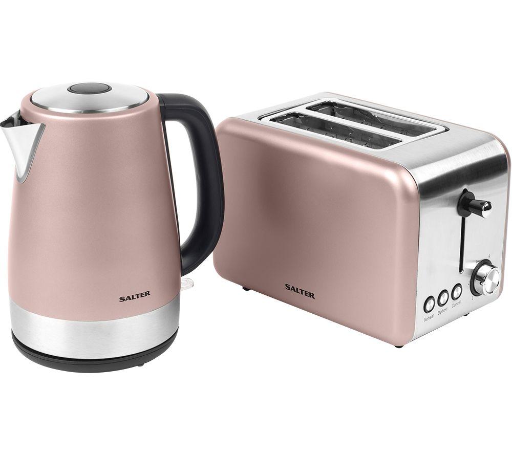 SALTER Polaris COMBO-3650 2-Slice Toaster & Jug Kettle Bundle - Champagne