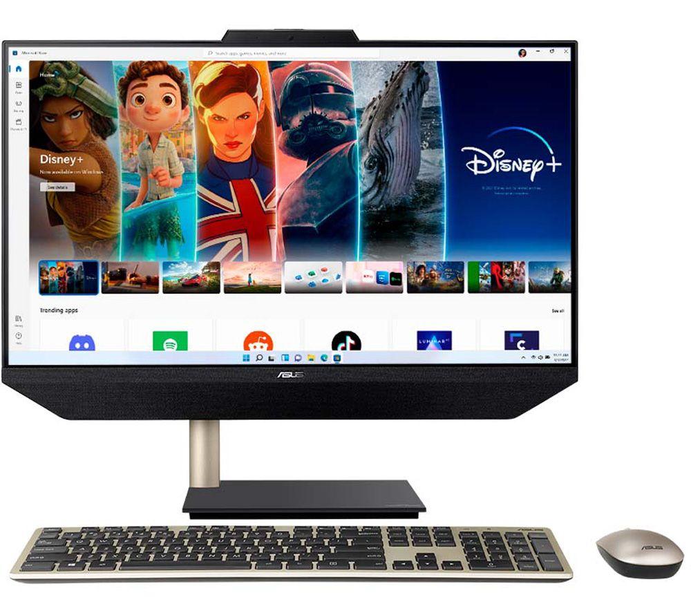 ASUS Zen AiO M5401 23.8inch All-in-One PC - AMD Ryzen 3  512 GB SDD  Black & Gold  Black