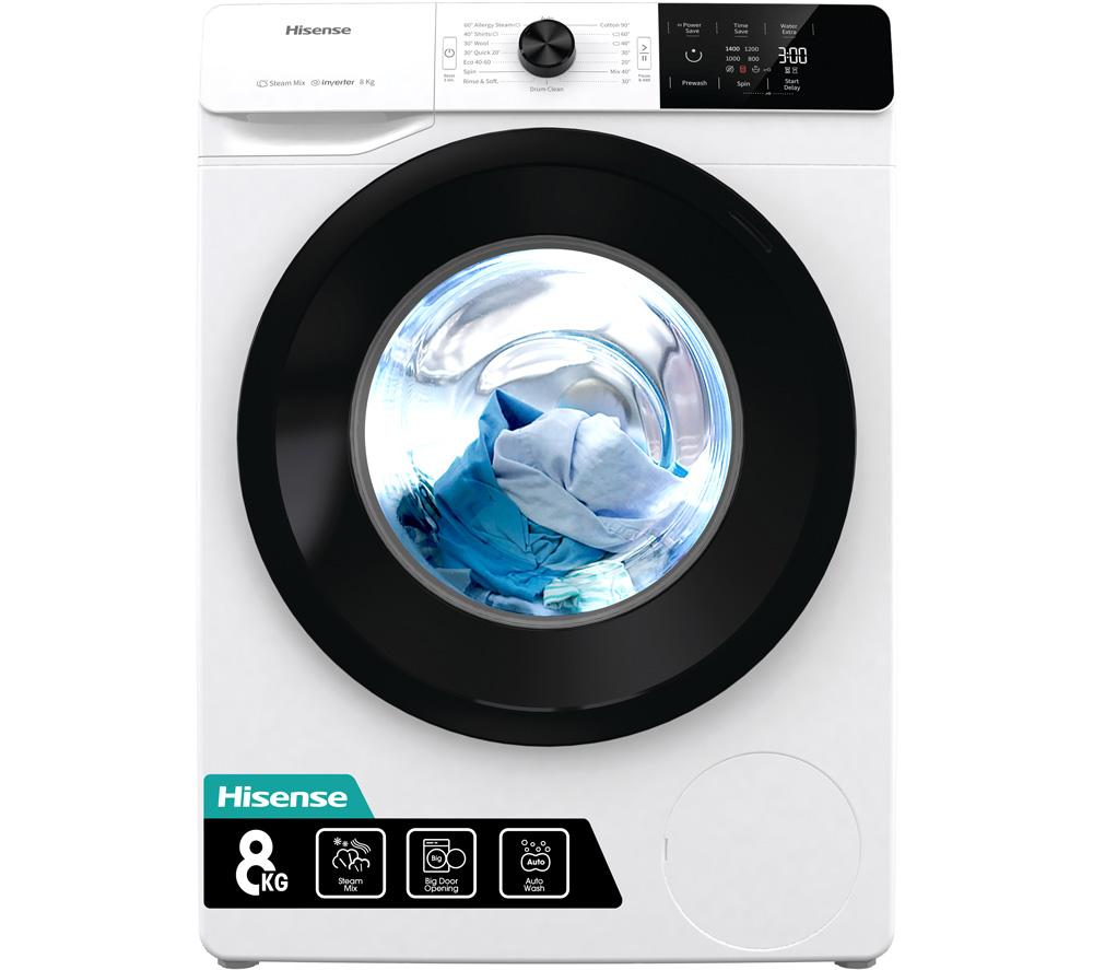 HISENSE WFGE80142VM 8 kg 1400 rpm Washing Machine - White