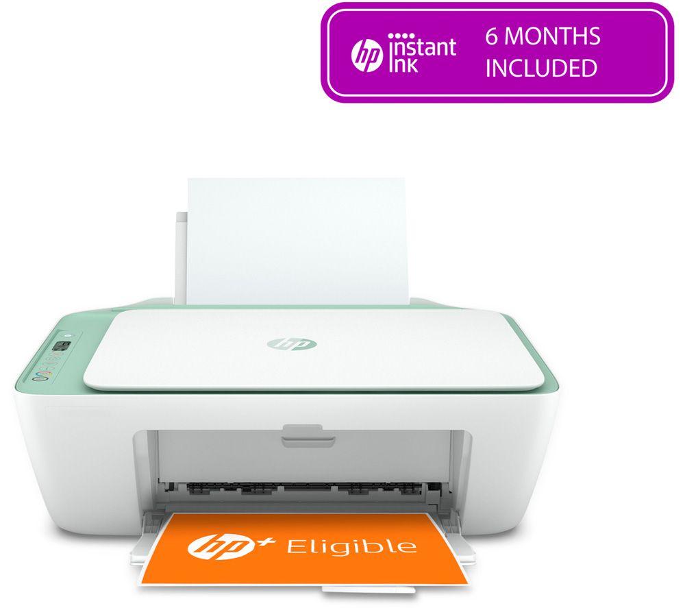HP DeskJet 2722e All-in-One Wireless Inkjet Printer with HP Plus  Green White