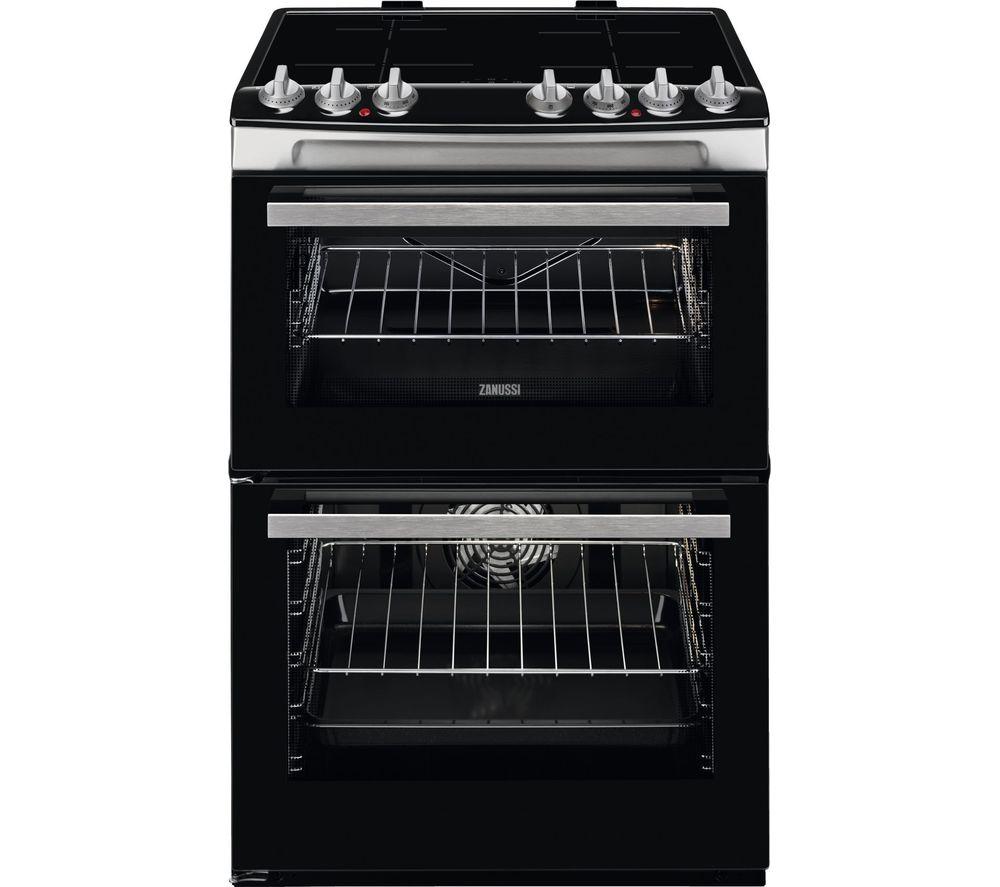 ZANUSSI PlusSteam ZCI69080XE 60 cm Electric Induction Cooker - Black & Stainless Steel  Stainless Steel