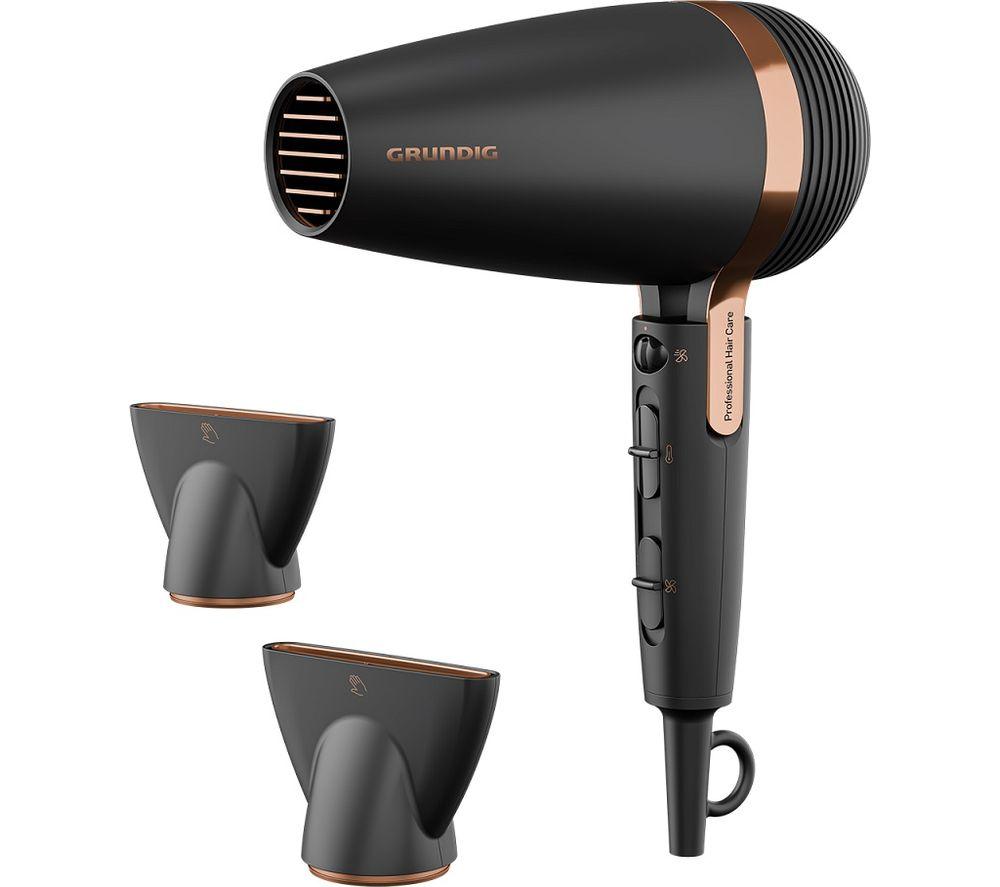 GRUNDIG NaturaShine AC HD8080 Hair Dryer - Black & Copper